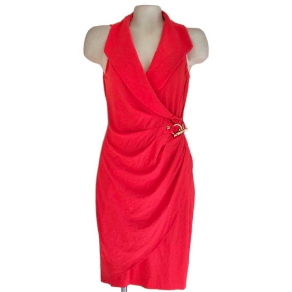 Cache Faux Wrap Toggle Dress